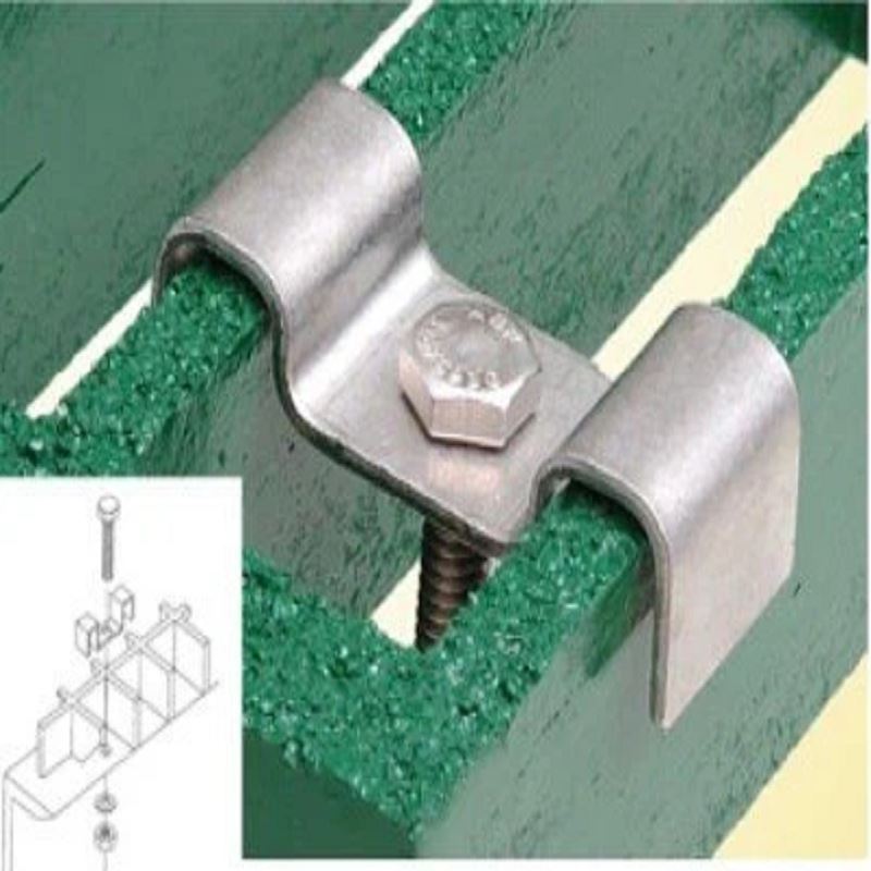 Acier inoxydable FRP grp en fibre de verre Clip de gating m avec ongle et boulon